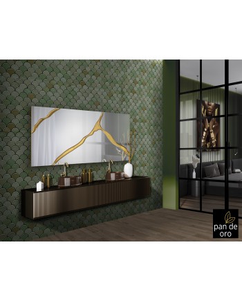 SURCOS II-ESPEJO PAN ORO 80X180